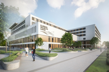 Visualisierung der Außenansicht vom Klinikum Wilhelmshaven