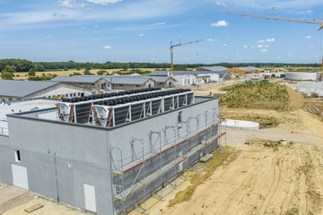 Außenansicht der Baustelle für die Medienzentrale des Friedrich-Loeffler-Instituts