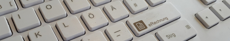 Tastatur mit Schriftzug eRechnung