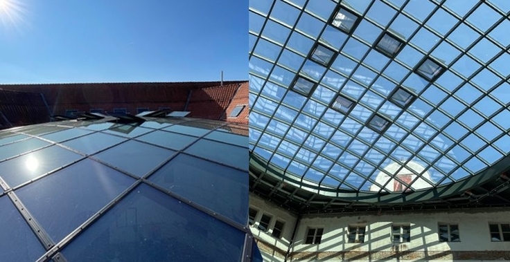 Die neue Glaskuppel des Vieweghauses